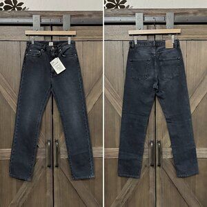 NWT Toteme Regular Fit Straight Leg Denim Jeans Women's size 26 Vintage Black